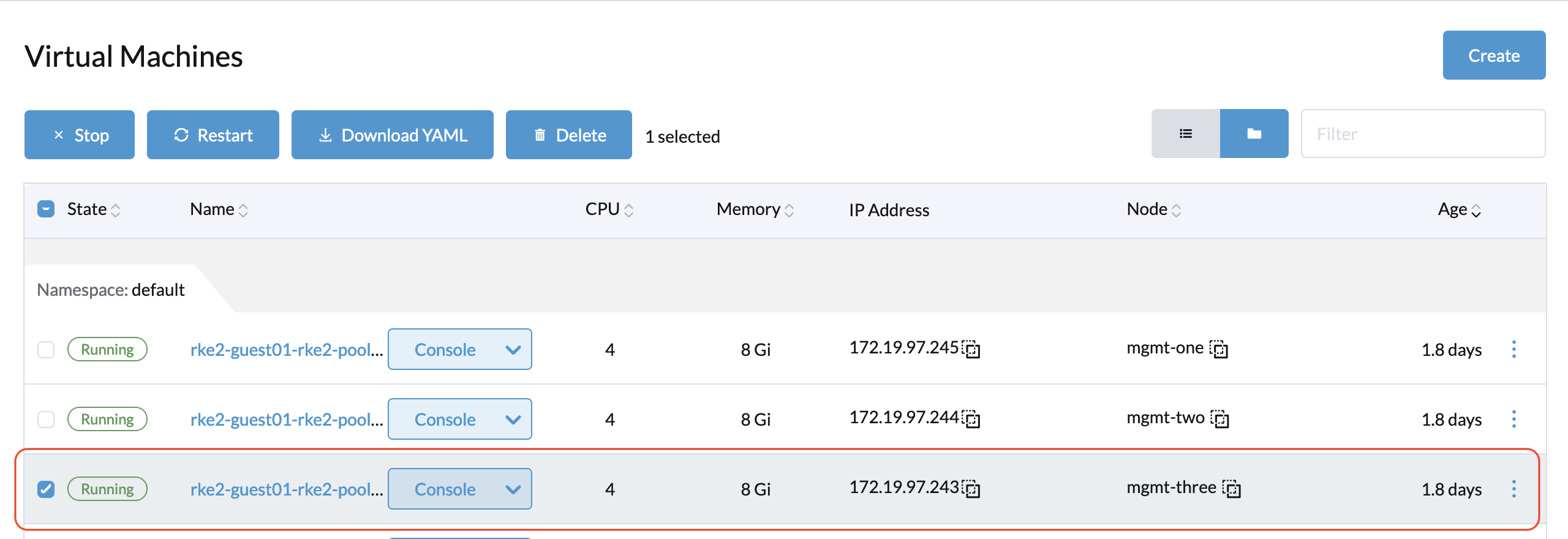 finding the target VM